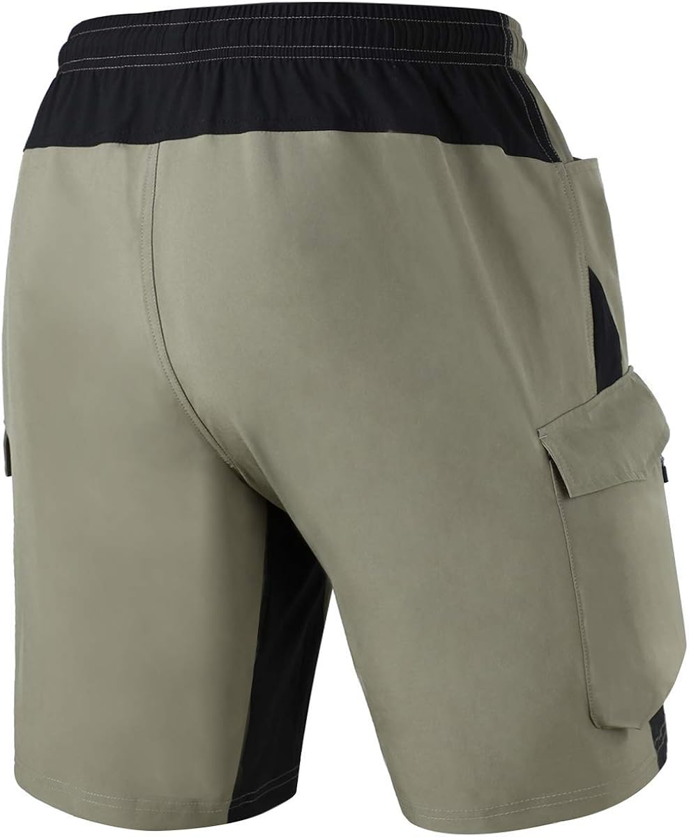 mens loose fit padded bike shorts