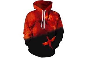 Imbry Unisex 3D Galaxy Printed Hoodies Pullover Hooded Sweatshirts