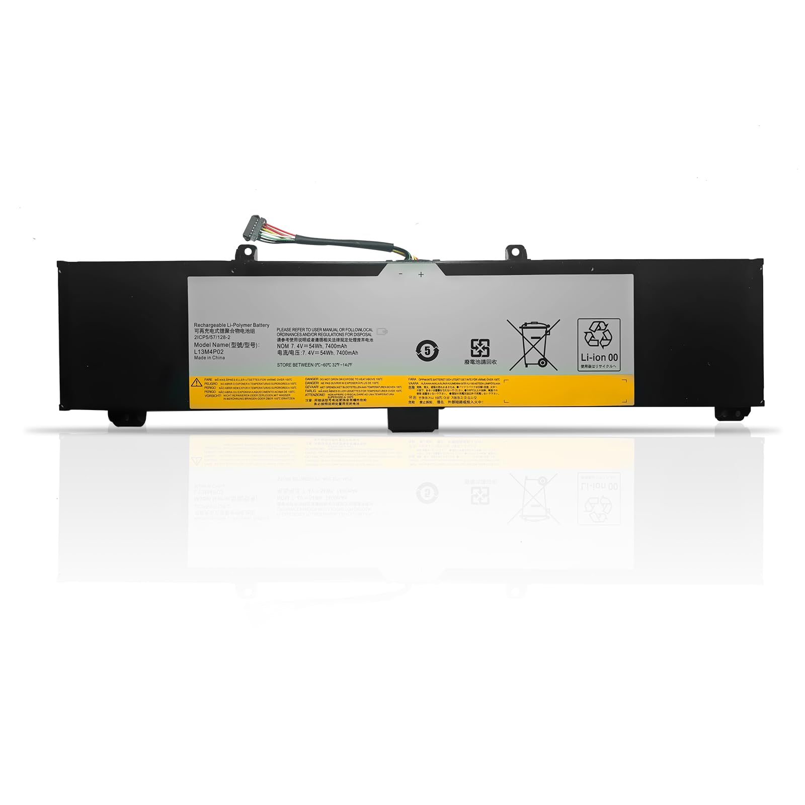 L13M4P02 L13N4P01 121500250 121500251 5B10K10190 Laptop Battery Replacement for Lenovo Erazer Y50 Y50-70 Y50-80 Y50P Y50P-70 Y70 Y70-70 Series Notebook(7.4V 54Wh)