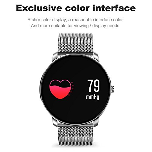 【Smart Watch】Fitness Tracker Blood Pressure Heart Rate Monitor Activity Tracker Smart Watch (A, Silver) - Thumbnail 4