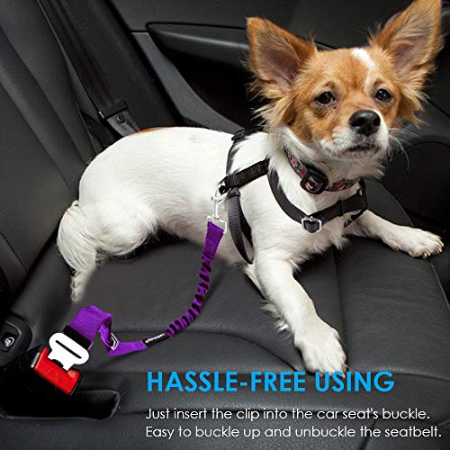 image for URPOWER Upgraded Dog Seat Belt 2 Pack Dog Car Seatbelts Adjustable Pet