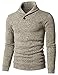H2H Men's One Button Point Shawl Collar Knited Slim Fit Pullover Sweater
