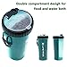 LIFE4FUN Dog Water Bottle for Walking and Food Container 2 in 1 with Dog Water Bowl Collapsible, Travel Dog Water Dispenser for Pets, (XL Size, Blue)