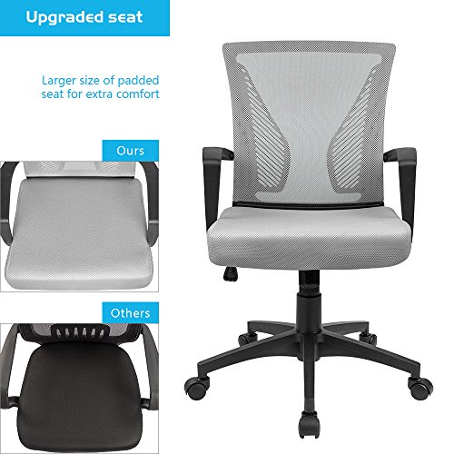 image for Furmax Office Chair Mid Back Swivel Lumbar Support Desk Chair, Compute