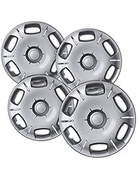 Tapones para ruedas estándar de acero, pack de 4, Plateado