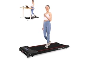 Hartwares Walking Pad Under Desk Treadmill for Home 2 in 1 Portable Small Treadmill with Remote Control, 2.5HP Brushless Motorized Running Jogging Machine, 265 Lbs Capacity Compact Design