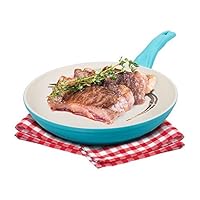 FUNKOCO Healthy Ceramic Non-Stick Fry Pan,Soft Grip Skillet,PFOA Free (10 Inch)