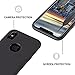 V-Diamond 2 in 1 Luxury Apple Iphone X Carbon Fiber Case TPU PC Frame Phone Case Cover Shell With FREE 9H Premium Real Tempered Glass Protective Film Screen Protector (Black+Black Frame)