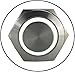 APIELE 16mm Momentary Push Button Switch On Off Stainless Steel with 12V LED Angel Eye Head for 16 0.63