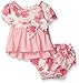 Hatley Baby Girls' Horses and Flowers-Watercolor Puff Sleeve Blouse