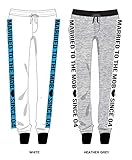 Married to the Mob Women's Logo Tape Sweatpants, White, Small