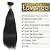 9A Malaysian Human Hair 3 Bundles Straight Remy Hair Extensions Human Hair Black Double weft by Lovenea(14 16 18)