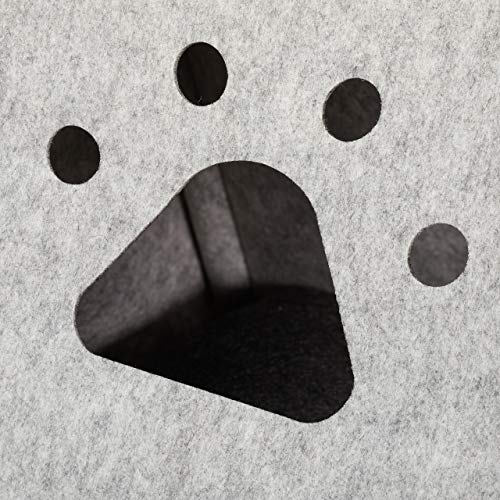 Relaxdays Hondentent, kleine huisdiertipi voor honden en katten, van vilt en hout, met kussen, 70,5 x 59,5 x 59 cm… - Afbeelding 8