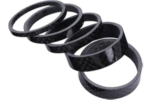 Toddmomy Bike Stem Spacers 1 Set of 5pcs Bike Spacers 31.8mm Durable Carbon Fiber Bicycle Headset Fork Handlebar Stem Ring Ga