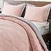 downluxe Twin Comforter Set - Pink and Grey Twin Comforter, Soft Bedding Sets for All Seasons -2 Pieces - 1 Comforter (66