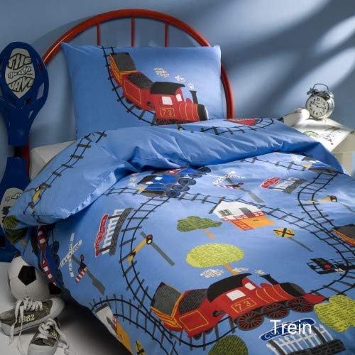 Vamos Duvet Cover and Pillowcase, Cotton, Multicolored, 140 x 200 x 50 cm