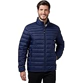 32 Degrees Men's Ultra-Light Down Packable Jacket | Layering | Zippered Pockets | Water Repellent