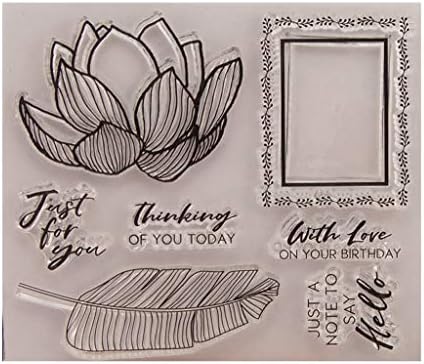 Lotus Silicone Clear Stamp Cling Seal DIY Scrapbook Embossing Album Decor Craft