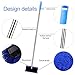 MEIBEI Deck Brush, Heavy Duty Deck Scrubber with Adjustable Stainless Steel Long Handle-51 Inches, Commercial Floor Scrub Brush, Perfect for Cleaning Deck, Patio, Hallway, Driveway and Boat