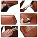 S-ZONE Women's Fashion Vintage Leather Tote Shoulder Bag Handbag Purse, Brown, Large