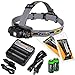 Fenix HL55 900 Lumen CREE XM-L2 T6 LED Headlamp with Fenix ARE-C1 battery charger, 2 X Fenix 18650 ARB-L2 rechargeable batteries and two EdisonBright CR123A Lithium batteries bundle