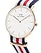 Daniel Wellington Men's 0102DW Analog Quartz Canterbury Round Striped Band Watch