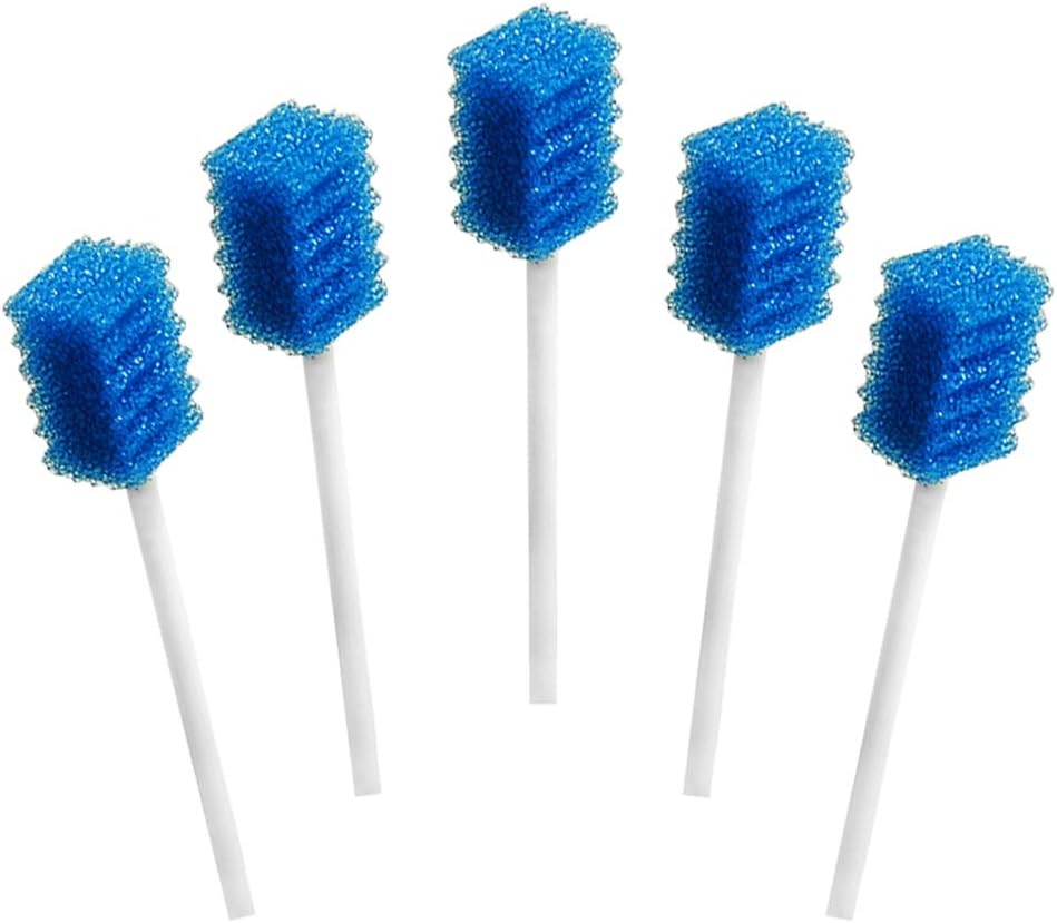 Cheercare Oral Care Swabs- Untreated Swabs For Mouth Sponge Tooth Cleaning Blue 250 counts