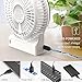 OPOLAR Portable Travel Mini Fan with 3-13 Hours Battery Life for Camping, Personal Battery Operated or USB Powered Handheld Fan, Internal Blue and Side Light, 3 Speeds, Quiet, Rechargeable