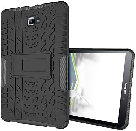 Maomi Samsung Galaxy Tab A 10.1 Case (T580/T585),[Kickstand Feature],Shock-Absorption/High Impact Resistant Heavy Duty Armor Defender Case for Samsung Galaxy Tab A 10.1 inch 2016 Tablet (Black)