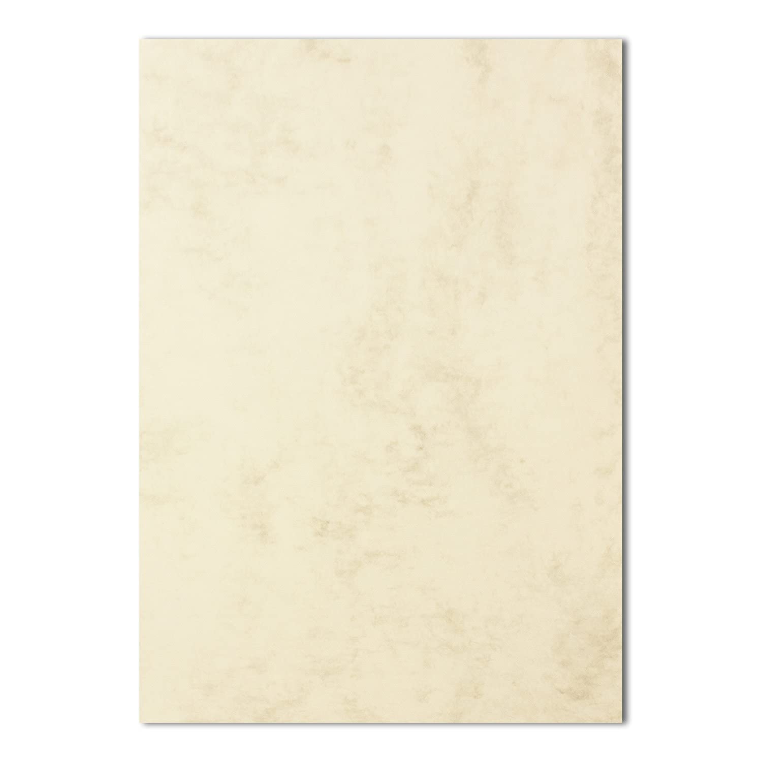FarbenFroh by GUSTAV NEUSER - 50x DIN A4 Paper - Marbled Chamois (Cream) - 90 g m² - Writing Paper