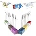 NUOLUX 16pcs Pine Base Holder Stand,Lightweight Wooden Cube Clips Holder, Card Note Memo Clip,Home/Office/Wedding Favors (Random Color)