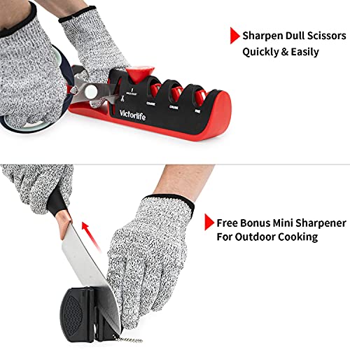 Knife Sharpeners Upgraded Set Premium 4 Stage Blade Sharpening Tool