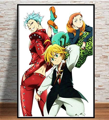 Yhnjikl Cartel E Impresiones Japon Anime Comic Los Siete Pecados Capitales Arte Pintura Arte De La