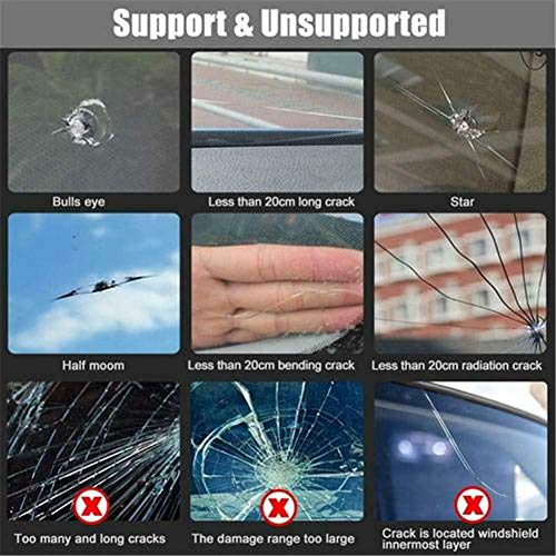 Automotive Glass Nano Repair Fluid - Windshield Cracked Repair Kit, Auto Windshield Crack Chip Repair Resin Car Scratch Quick Remover (1 x Repair Fluid 5 x Cure Strips 1 x Scraper) - Thumbnail 5