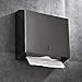 C-Fold Paper Towel Dispenser - Black Glossy Wall Mounted Stainless Steel Multifold Paper Towel Holder Commercial For Office bathroom
