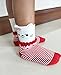 RATIVE Non Skid Anti Slip Cotton Dress Crew Socks With Grips For Baby Infant Toddler Kids Girls (6-12 Months, RG-820821)