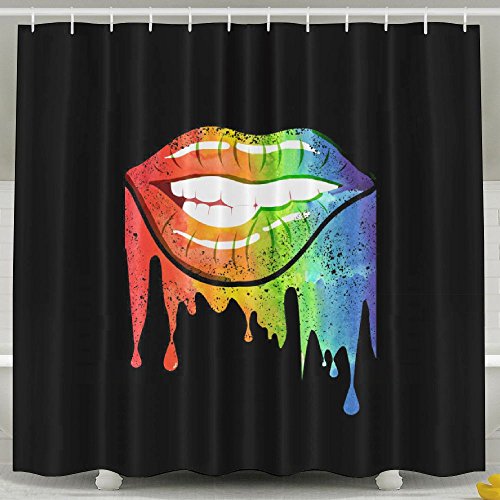Gufeifein Gay Homosexual Lesbian Rainbow Lips Pride Custom