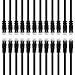 GearIT 24-Pack, Cat 6 Ethernet Cable Cat6 Snagless Patch 1 Foot - Snagless RJ45 Computer LAN Network Cord, Black - Compatible with 24 48 Port Switch POE Rackmount 24port Gigabit primary