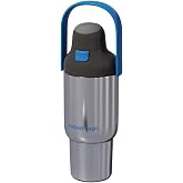 CHAKO LAB CarryGo 30 oz Insulated Water Bottle, Mirror | Straw &amp; Spout, 316 Stainless Steel Tumbler with Handle, 100% Leak-Proof Auto-Pop Lid