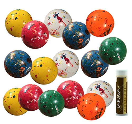 Sconza 1 3/4" The Bruiser Jawbreakers 16 Pack (2 lb) Individually Wrapped With A Jarosa Bee Organic Chocolate Bliss Lip Balm
