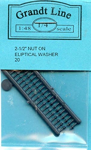 Grandt Line 1:48 1/4" Scale 2-1/2'' Nut On Eliptical Washer Plastic Update #20