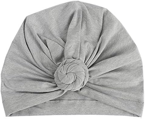 Tiean Fashion Women Warm Cotton India Ski Hat Boho Braided Turban Headdress Cap (Gray)