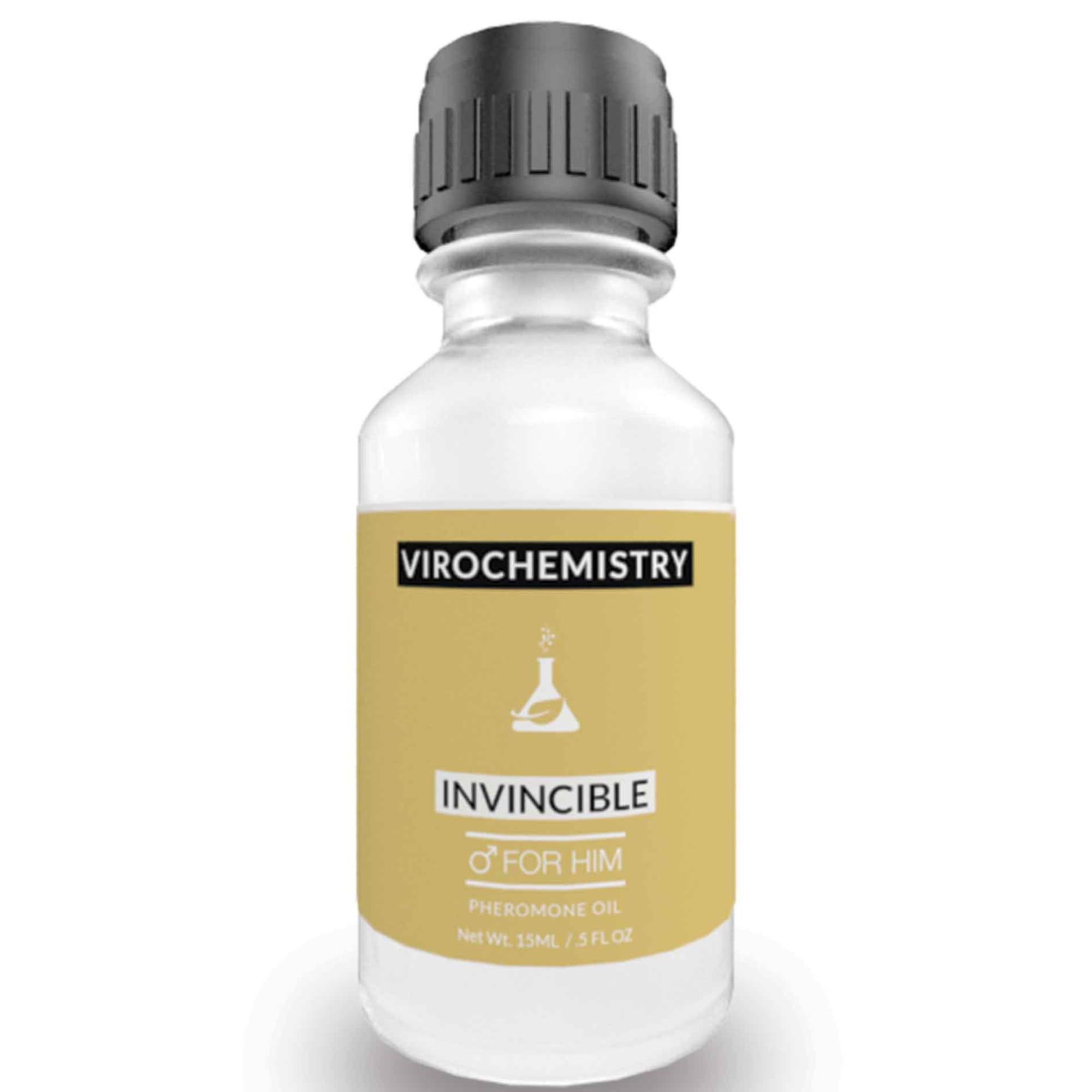 VIROCHEMISTRY Invincible Pheromone Cologne Oil - Bold, Extra Strength Human Pheromones Formula - 15mL Concentrate