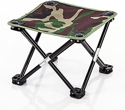 PiscatorZone Folding Stool Sketch Chair Portable Compact Four Legs Fold Up Chair for Camping Hiking Fishing Traveling Outdoor Stool Beach Seat（12.6in12.6in）