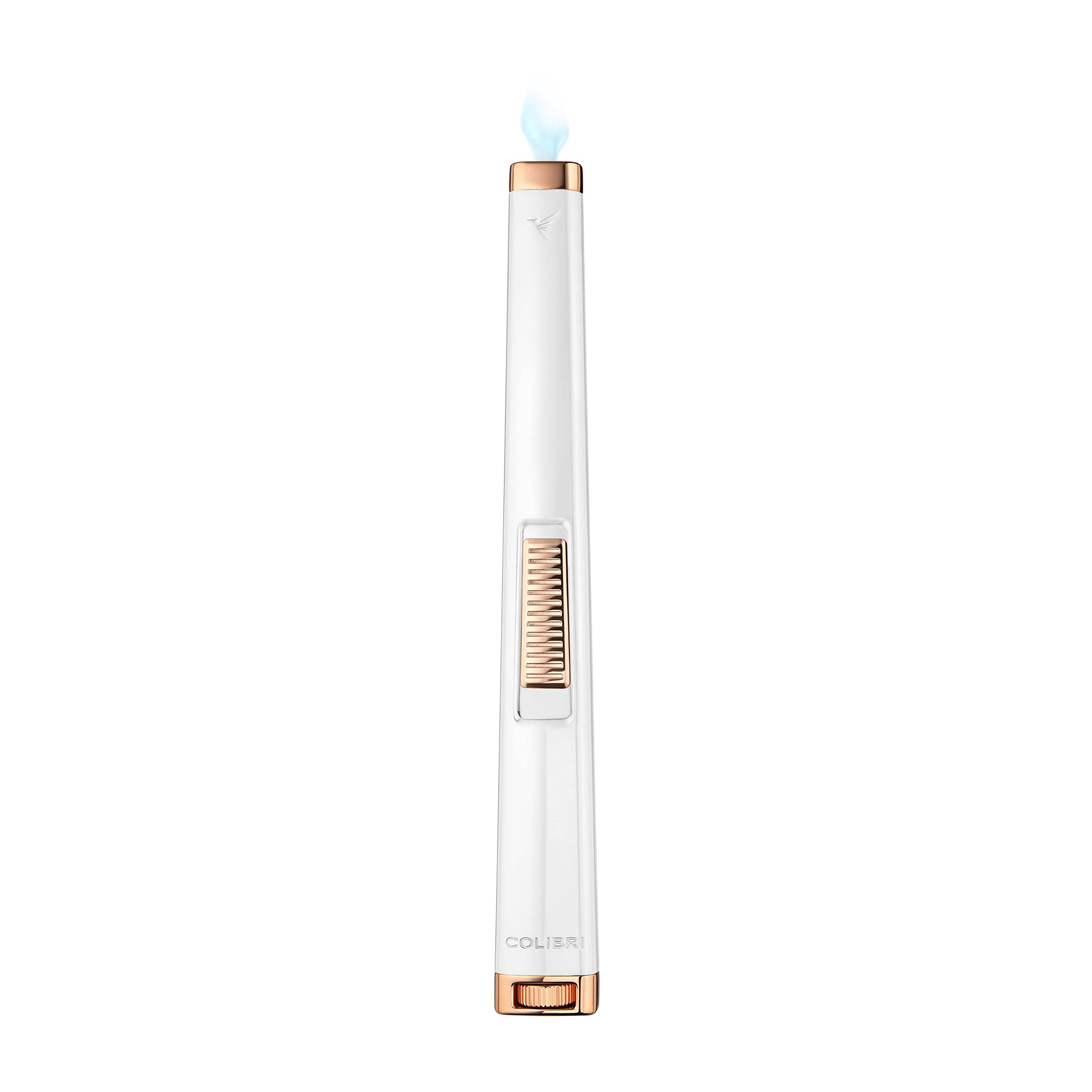 Colibri Aura Jet -flame Candle Lighter | Luxury Finish, Metal Construction | Long Shape, Extended Reach | Flat Wide Flame | Windproof | Butane Refillable (Butane Not Included) | Beautiful Giftbox