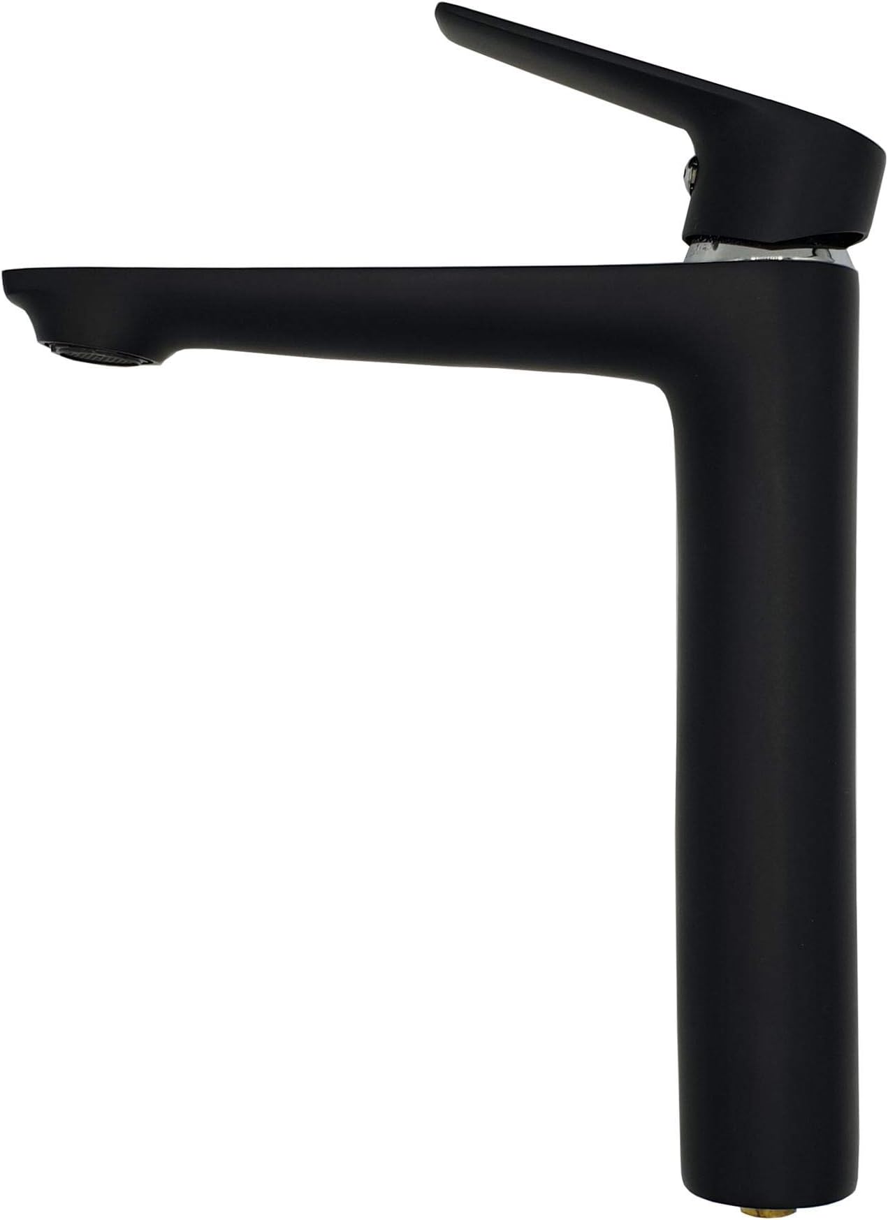 Graphite/Chrome Very Tall Bathroom Sink Elegant Standing Mixer Tap Single Lever