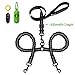Peteast Professional Double Dog Leash Kit, Adjustable Heavy Duty Dual Dog Leash, 360° Swivel No Tangle & Soft Handle, Walking & Training Leash Two Dogs