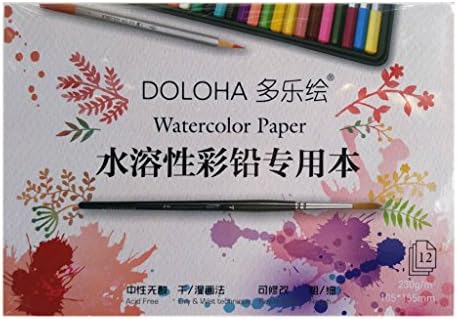 12 Sheets 230gsm Sketchbook Stationery Watercolor Paper Pad Sketch Color Pencil Note Book for Paiting Drawing Acid Free