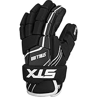 STX Lacrosse Stallion 50 Youth Gloves, Black, X-Small