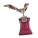 Doinshop Hot Bohemian Collar Women's Rhinestone Geometric Type Gem Pendant Statement Necklace (purple)